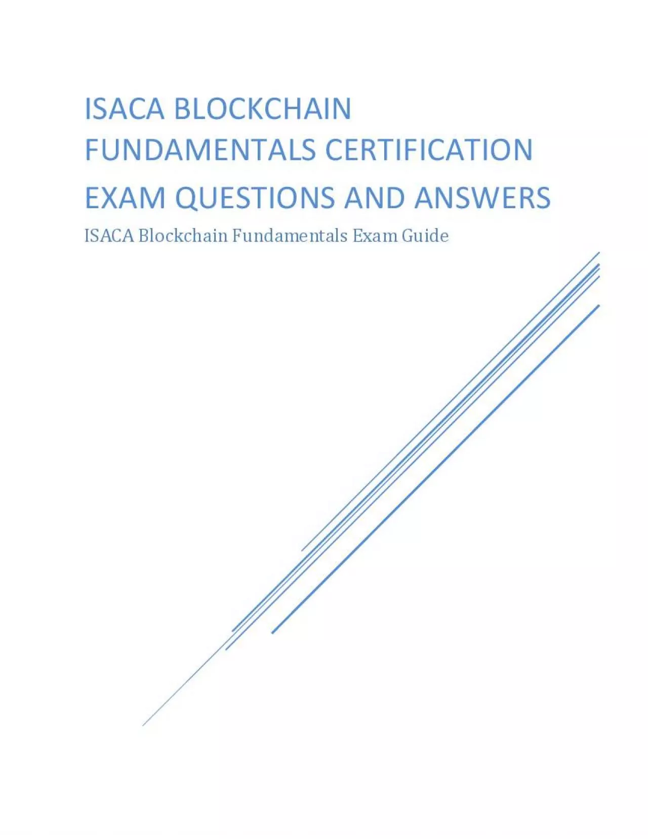 PDF-ISACA Blockchain Fundamentals Exam