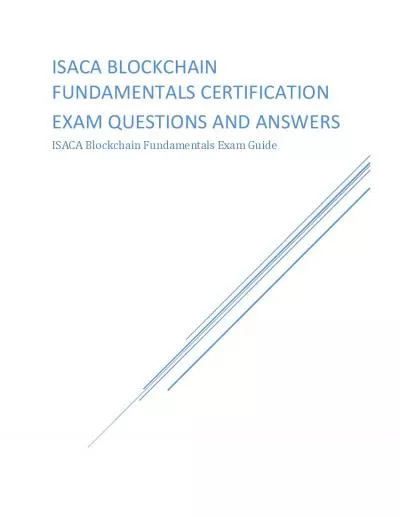 ISACA Blockchain Fundamentals Exam