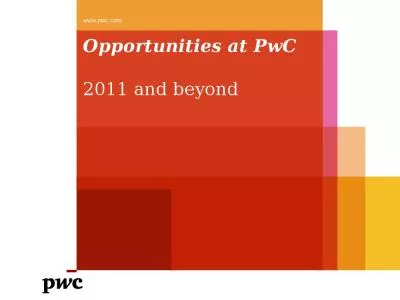 Opportunities at PwC