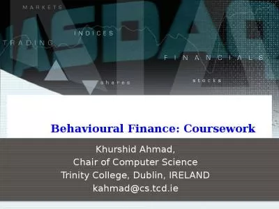 Behavioural Finance: Coursework