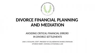 DIVORCE FINANCIAL PLANNING  AND MEDIATION