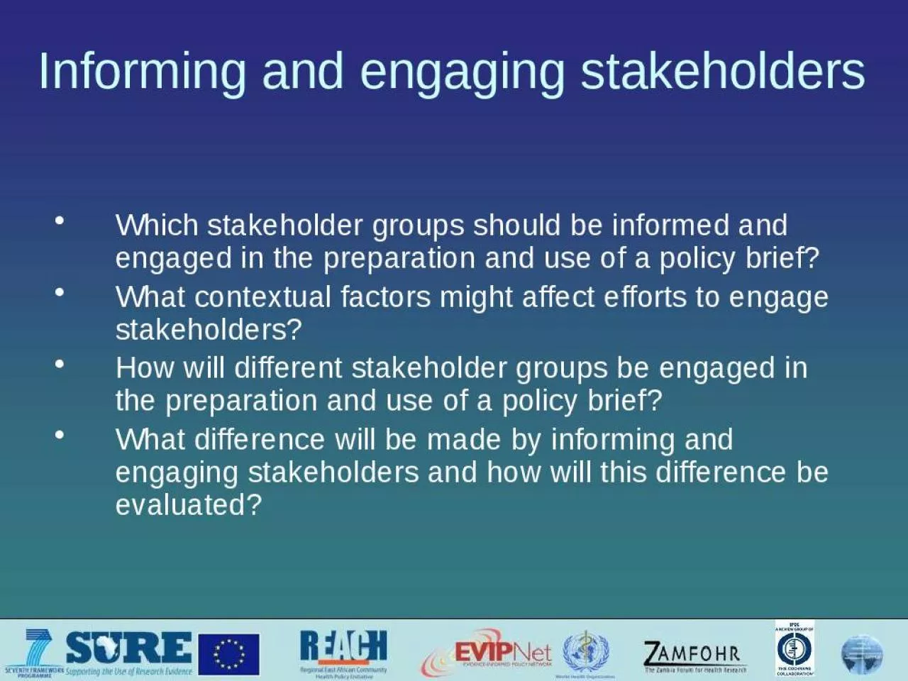 PPT-Informing and engaging stakeholders