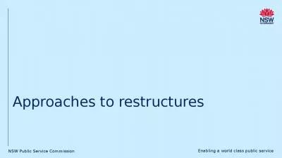 Approaches to restructures