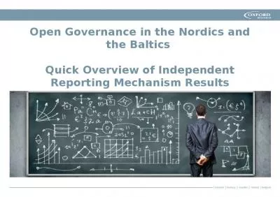 Open Governance in the Nordics and the Baltics  Quick Overview of Independent Reporting Mechanism Results