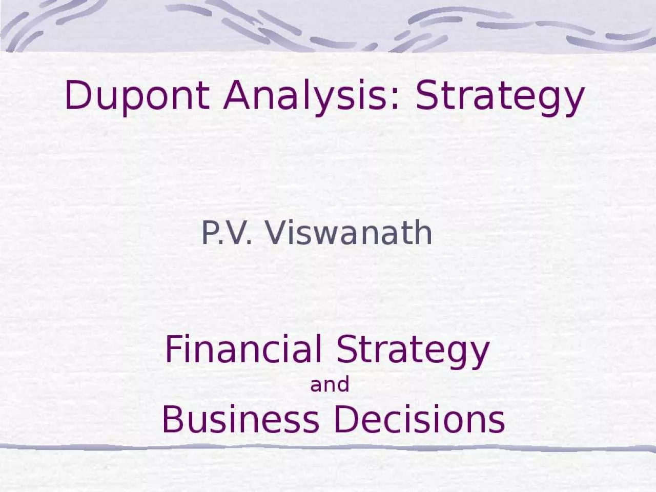 PPT-Dupont Analysis: Strategy