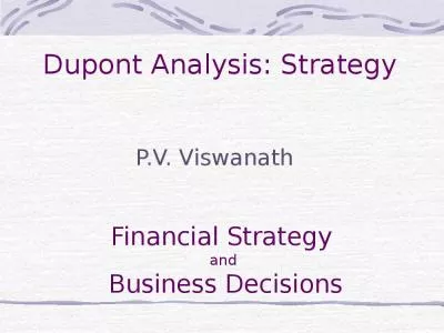 Dupont Analysis: Strategy