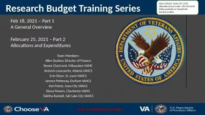 Research Budget Training Series