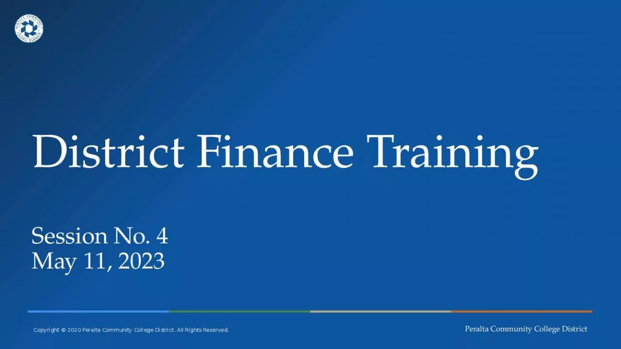 PPT-District Finance Training Session No. 4 May 11, 2023