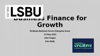 Business Finance for Growth