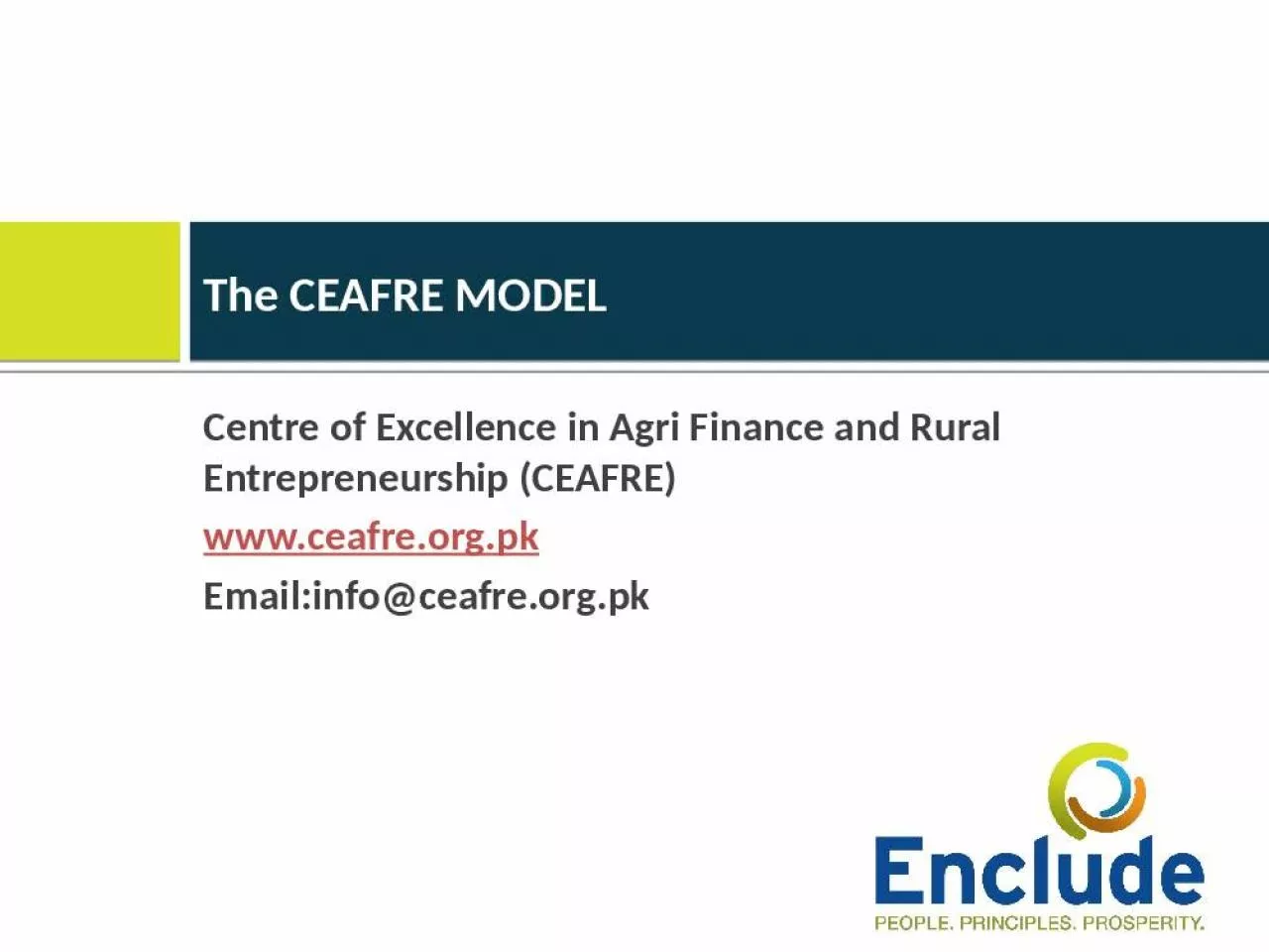 PPT-The CEAFRE MODEL