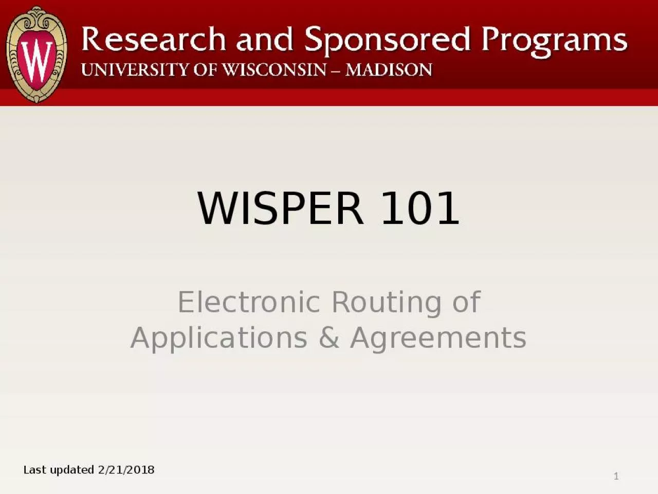 PPT-WISPER 101