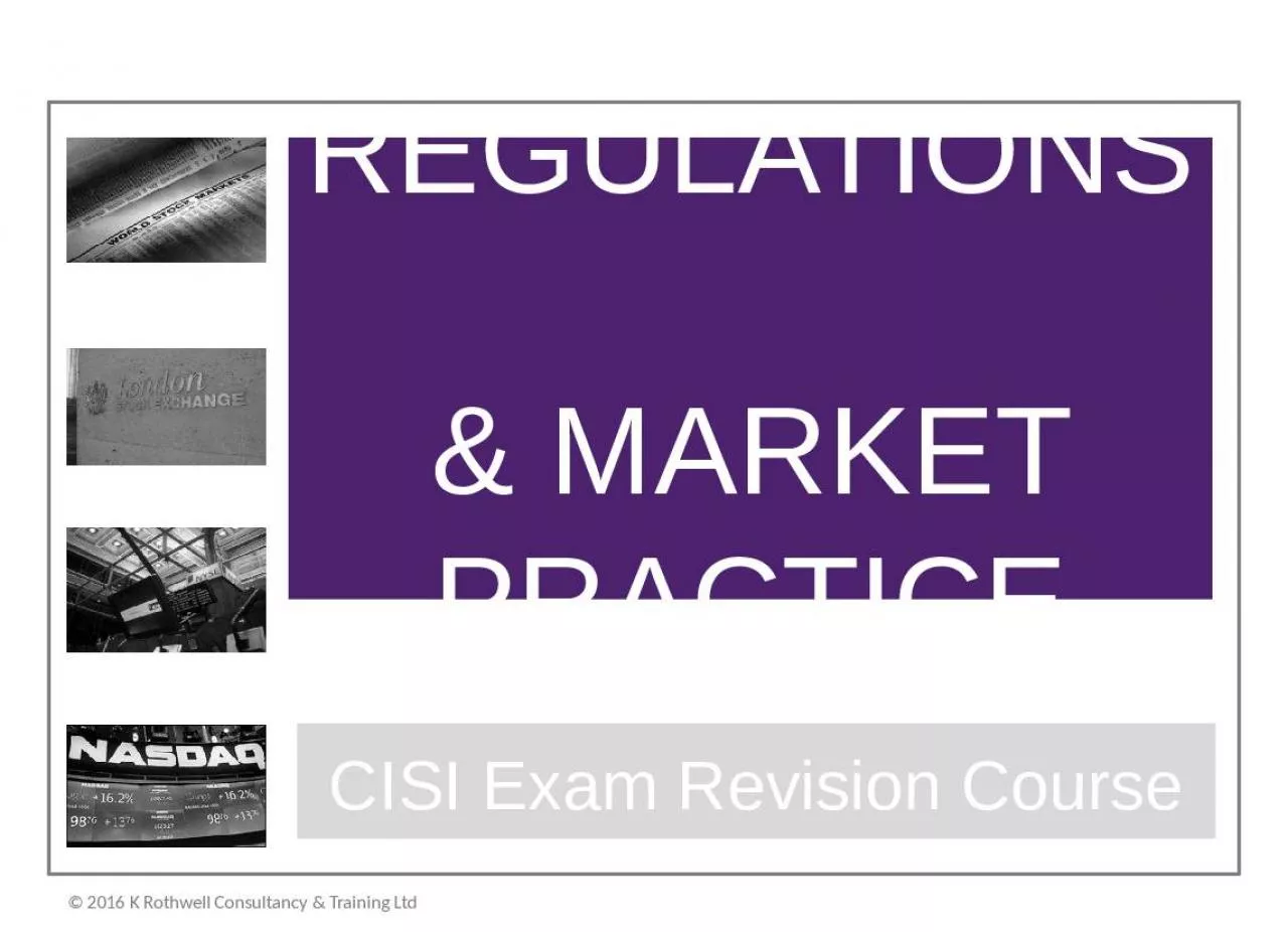 PPT-Regulations & Market Practice