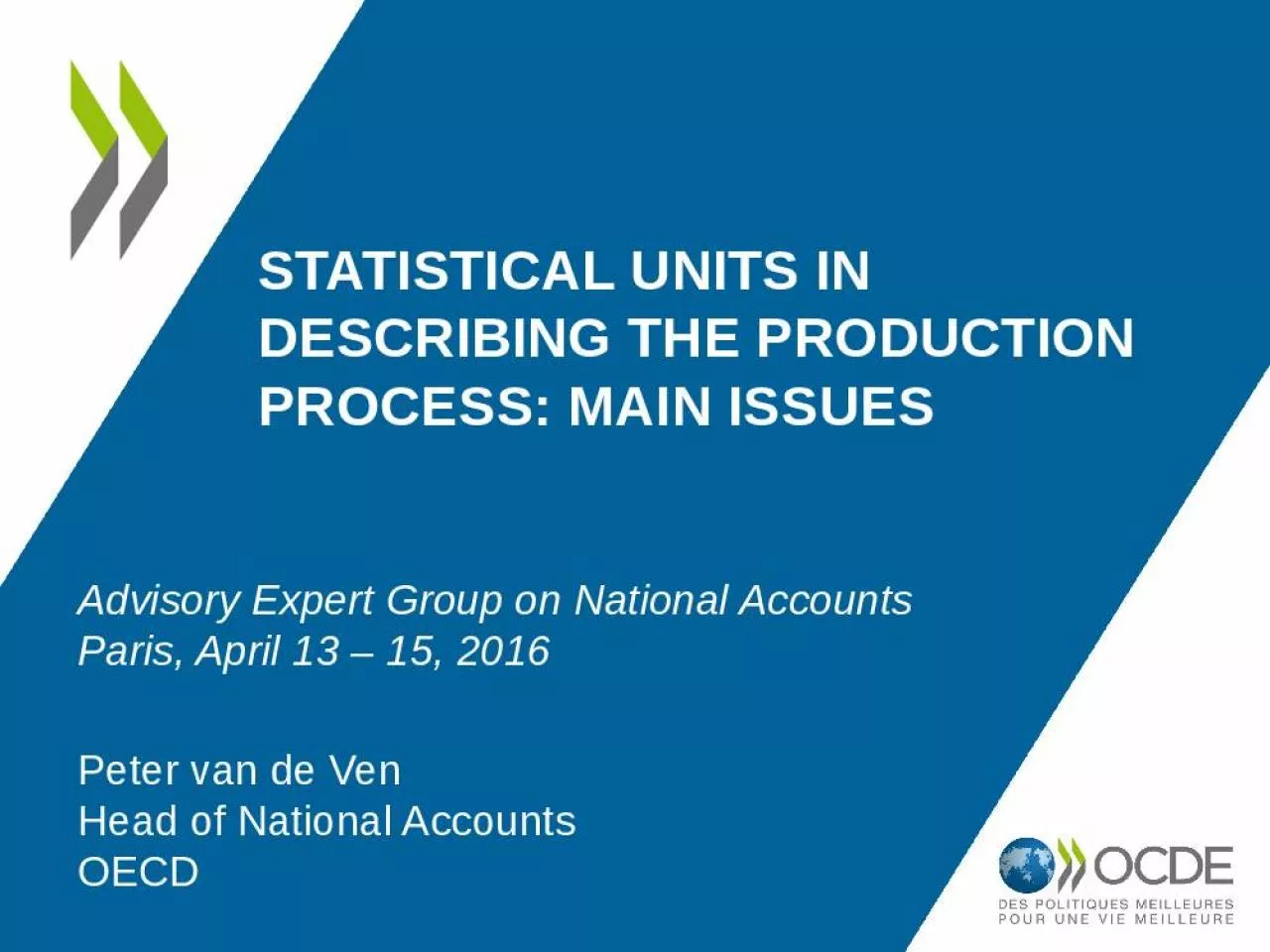 PPT-statistical units in describing the production process: main issues