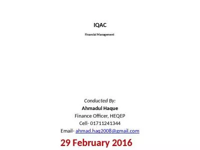 IQAC Financial Management