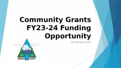 Community Grants FY23-24 Funding Opportunity