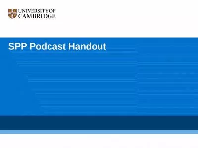 SPP Podcast Handout