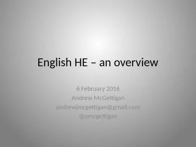 English HE   an overview