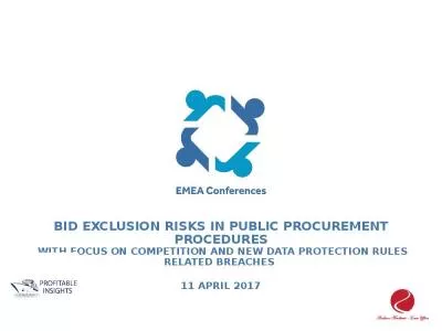 Bid exclusion risks in Public Procurement Procedures  With focus on Competition and new