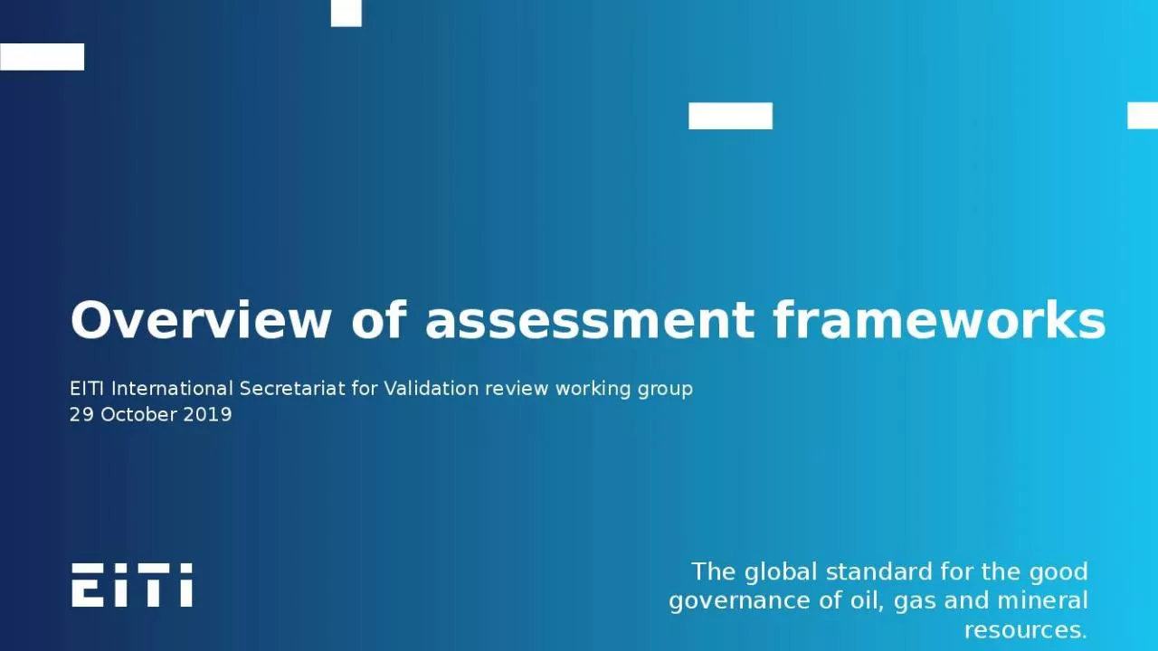 PPT-Assessment frameworks included