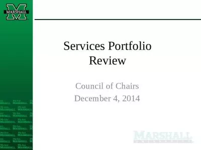 Services Portfolio Review