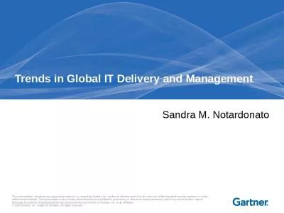 Trends in Global IT Delivery and Management