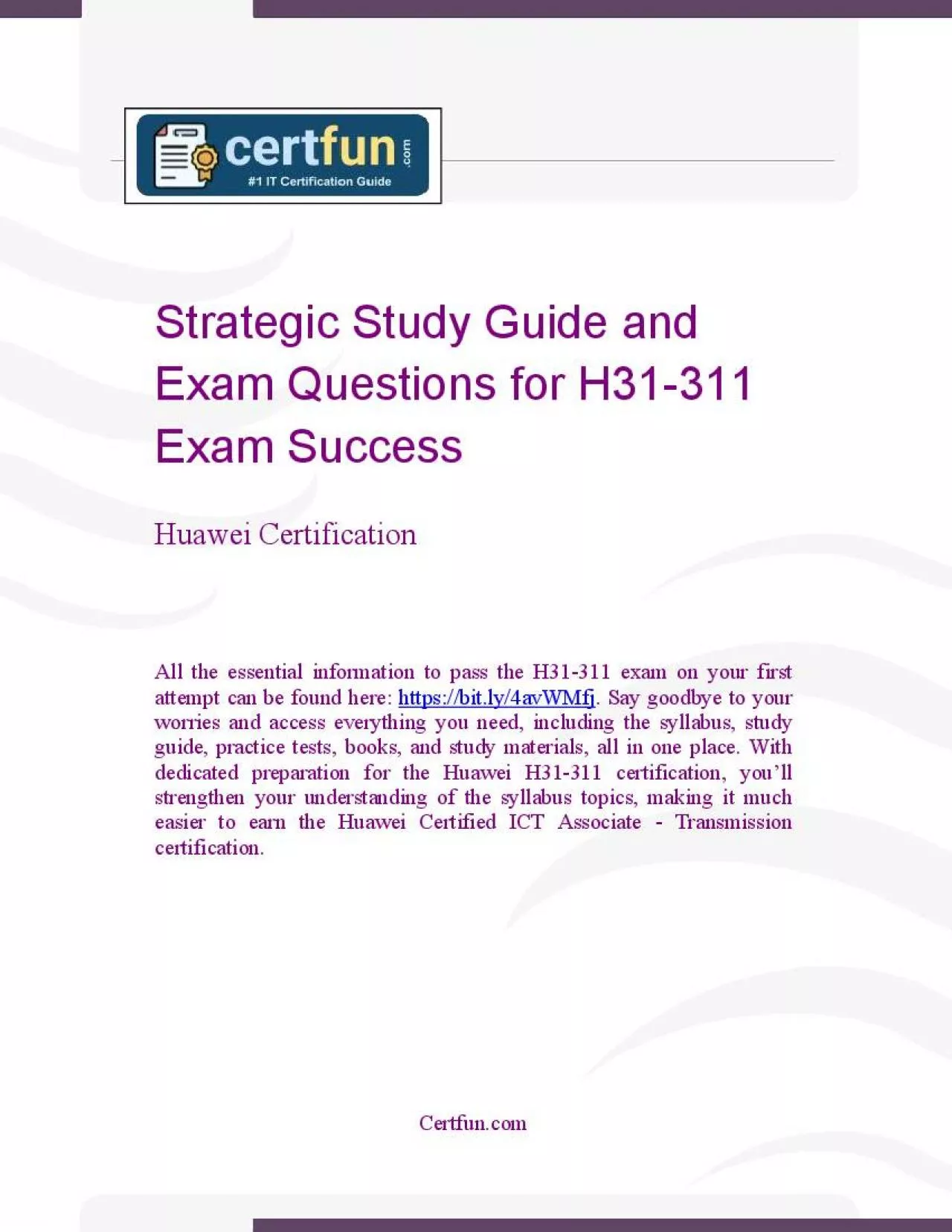 PDF-Strategic Guide: H31-311 Exam Prep