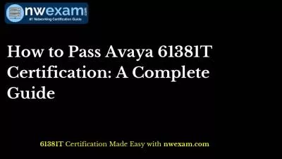 Avaya 61381T Certification