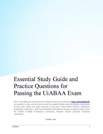 Essential Guide and Practice Questions for Passing the UiABAA Exam