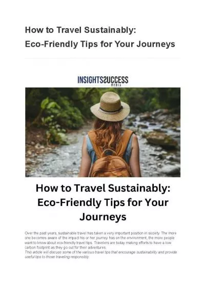 How to Travel Sustainably: Eco-Friendly Tips for Your Journeys