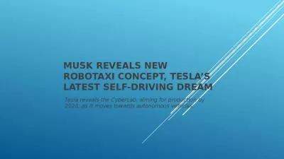 robotaxi concept - Tesla’s latest self-driving dream