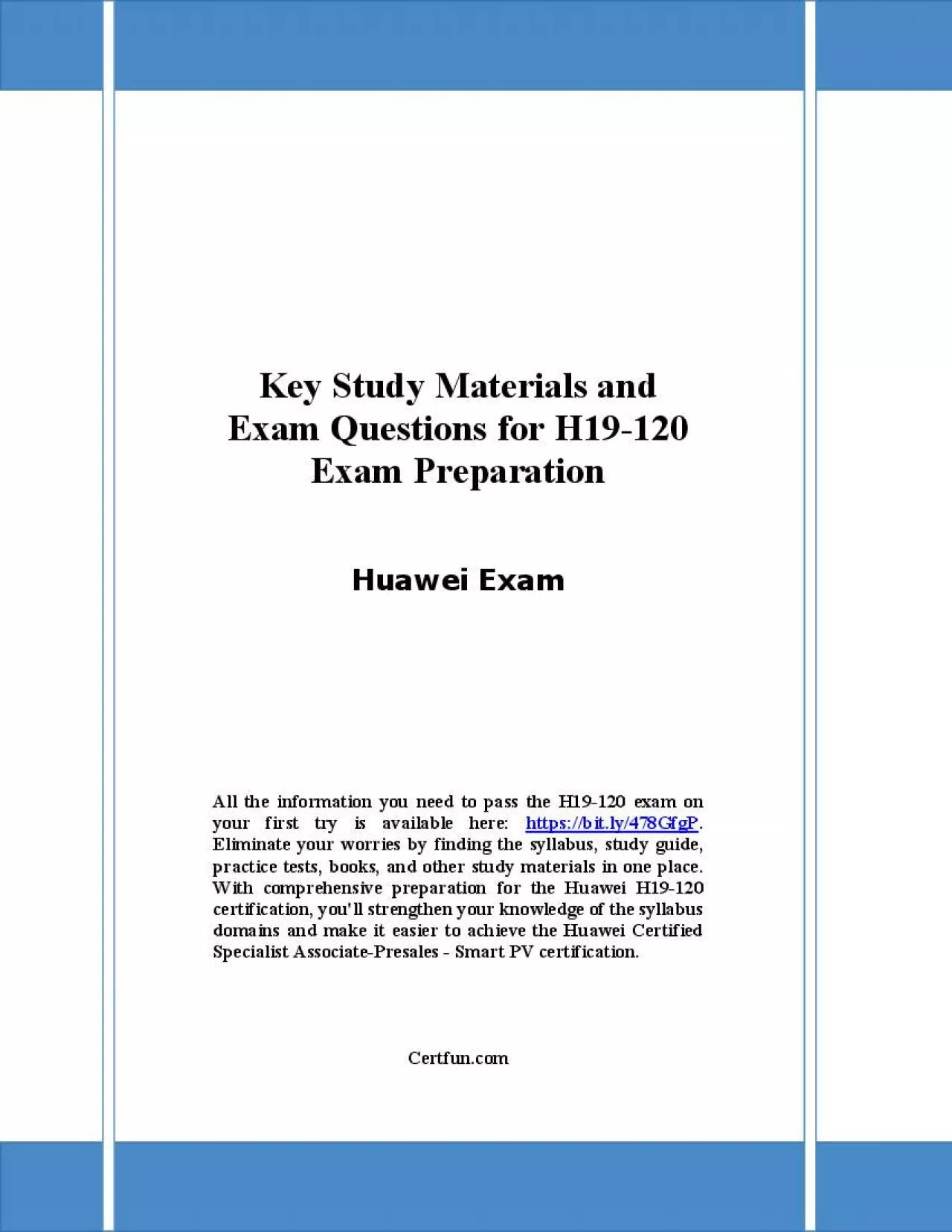 PDF-Essential Study Materials & Exam Questions for H19-120 Prep