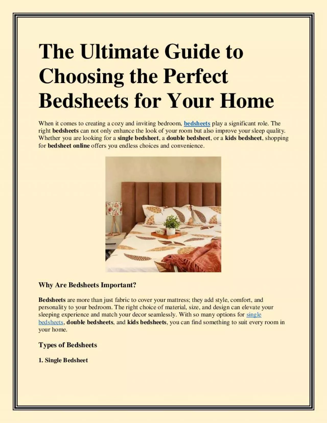 PDF-Dusaan Bedsheets: Soft, Cozy & Perfect for Any Bedroom