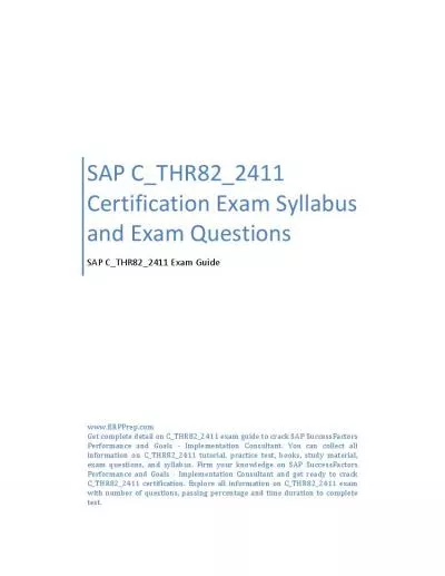 SAP C_THR82_2411 Certification Exam Syllabus and Exam Questions