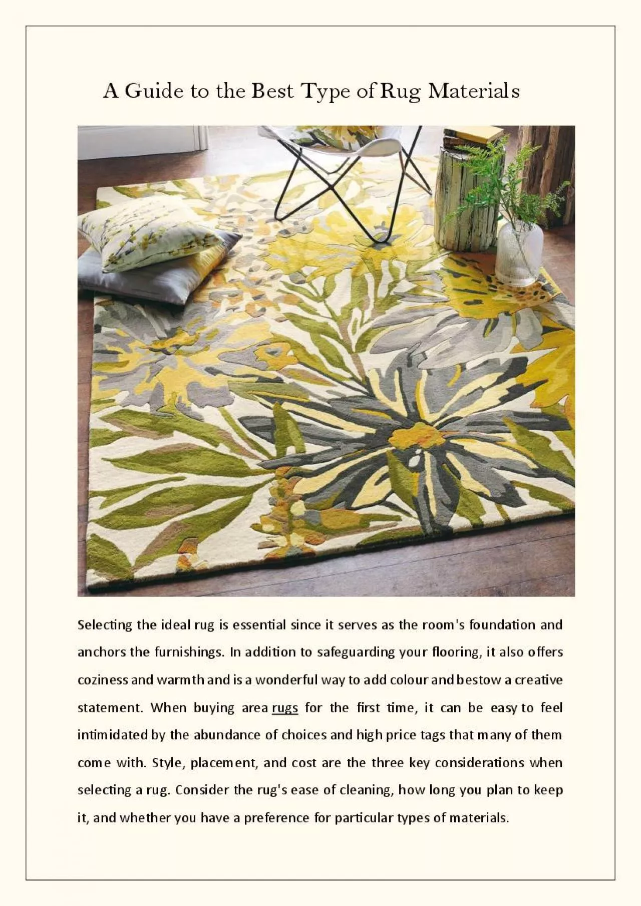 PDF-A Guide to the Best Type of Rug Materials