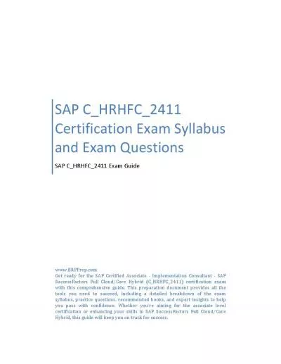 SAP C_HRHFC_2411 Certification Exam Syllabus and Exam Questions