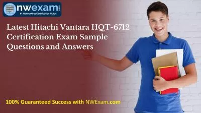 Latest Hitachi Vantara HQT-6712 Certification Exam Sample Questions and Answers