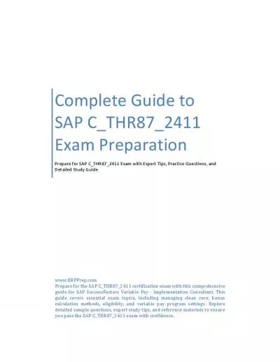 Complete Guide to SAP C_THR87_2411 Exam Preparation