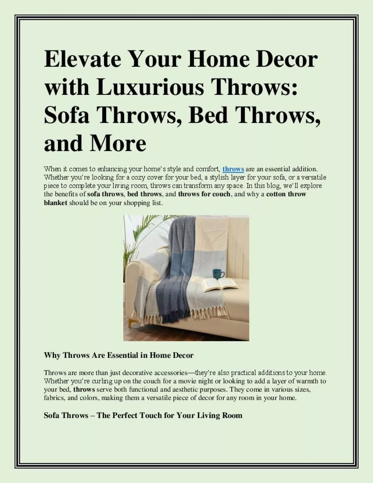 PDF-Elevate Your Home Decor with Luxurious Throws