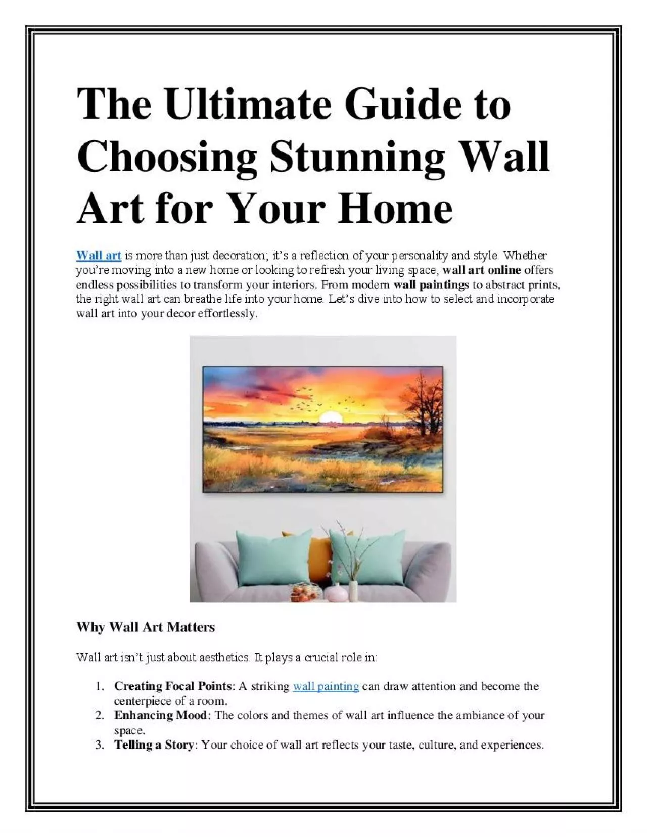 PDF-Shop Wall Art Online - Transform Your Home with Stunning Wall Paintings