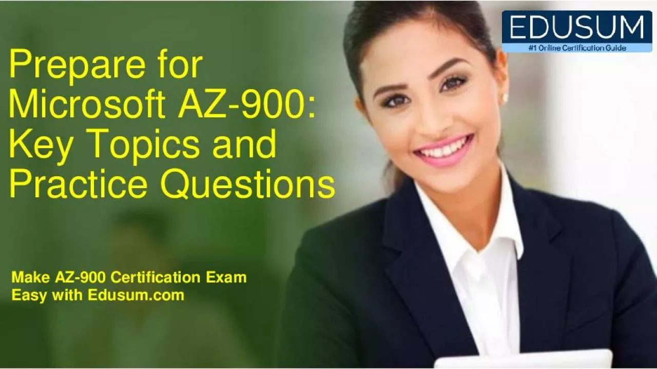 PDF-Microsoft AZ-900: Topics and Questions