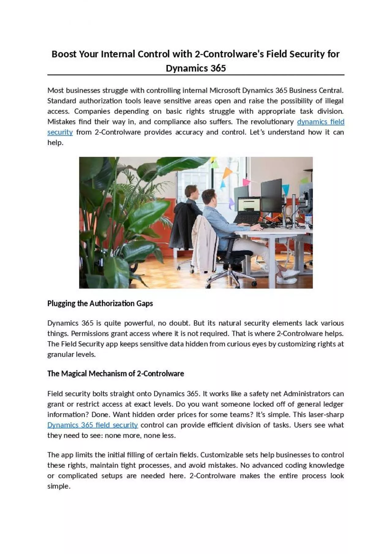 PDF-Boost Your Internal Control with 2-Controlware's Field Security for Dynamics 365