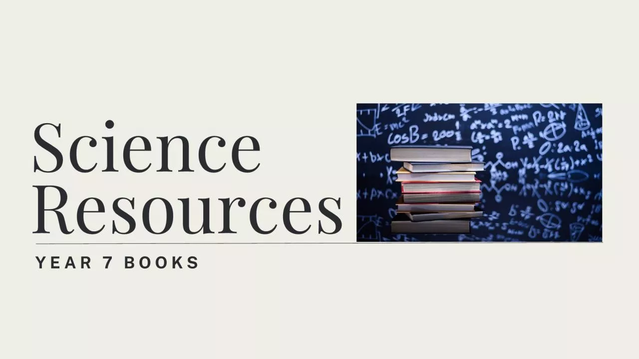 PDF-Science Resources: Year 7 Books