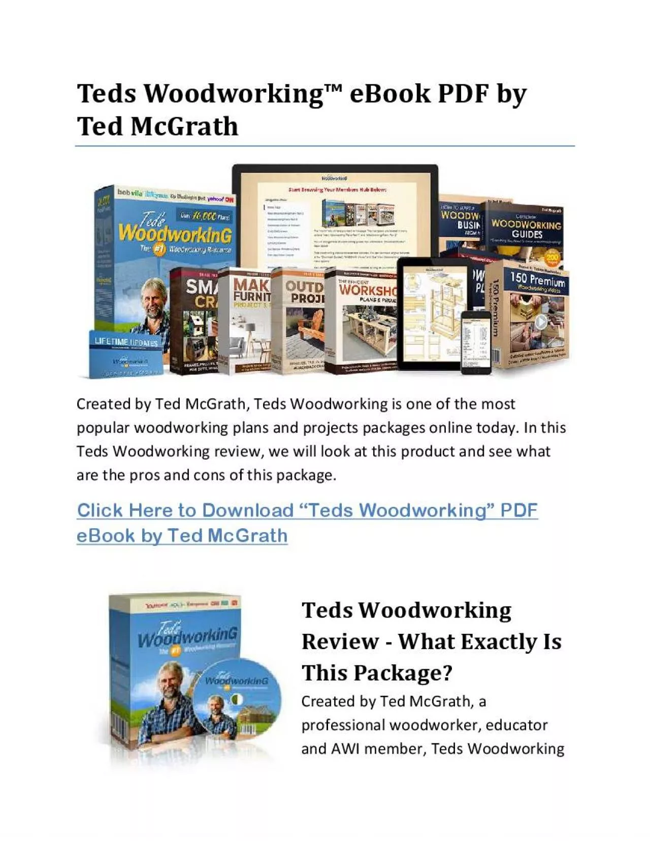 PDF-Ted's Woodworking Plans™ eBook PDF by Ted McGrath