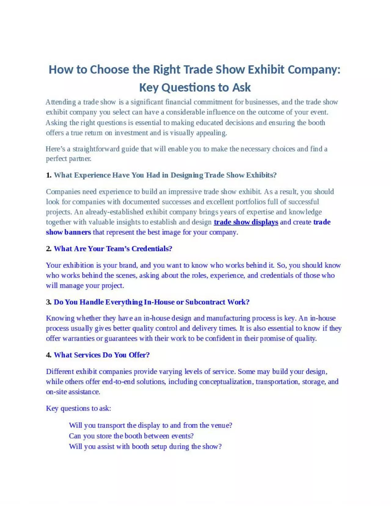 PPT-How to Choose the Right Trade Show Exhibit Company