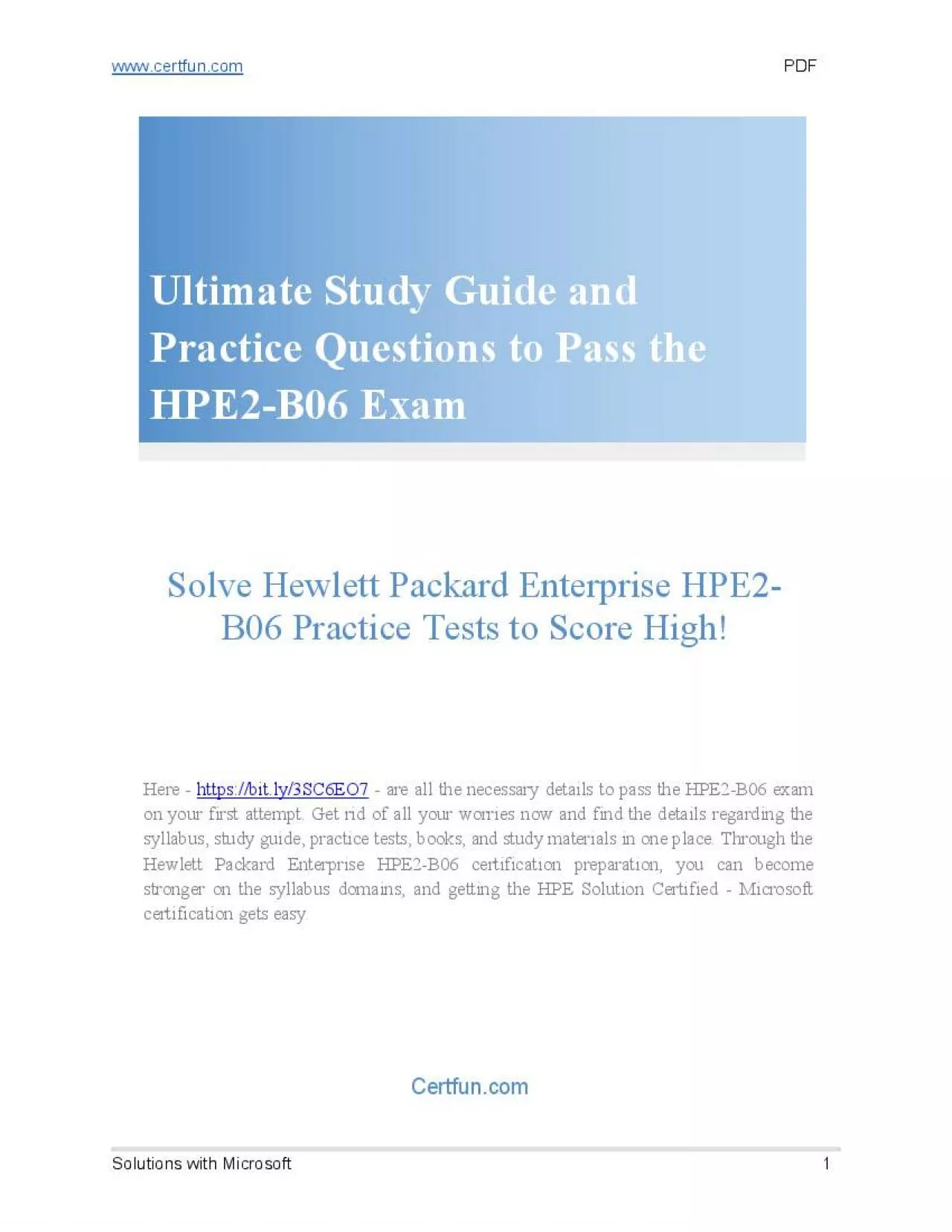 PDF-Pass HPE2-B06: Study Guide & Practice Questions