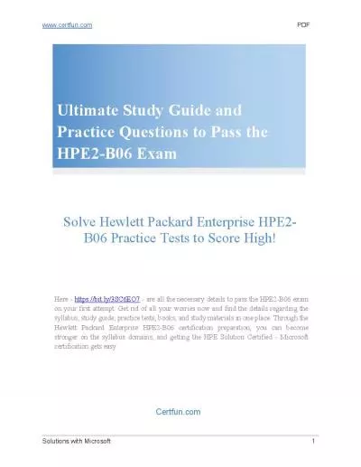 Pass HPE2-B06: Study Guide & Practice Questions