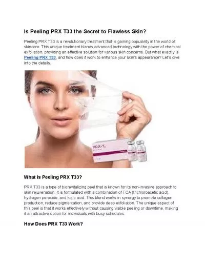 Is Peeling PRX T33 the Secret to Flawless Skin?