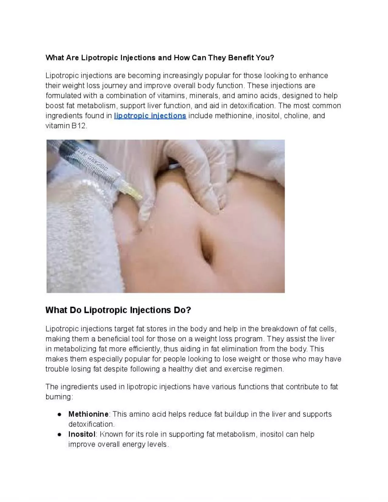 PDF-What Are Lipotropic Injections and How Can They Benefit You?