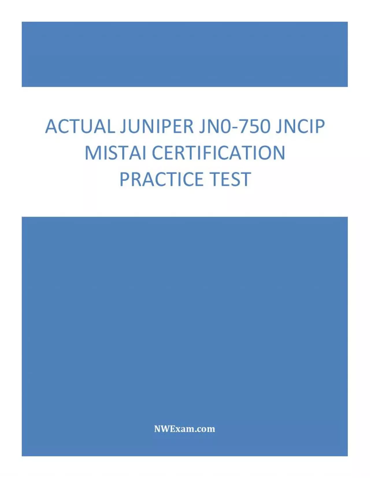 PDF-Actual Juniper JN0-750 JNCIP MistAI Certification Practice Test