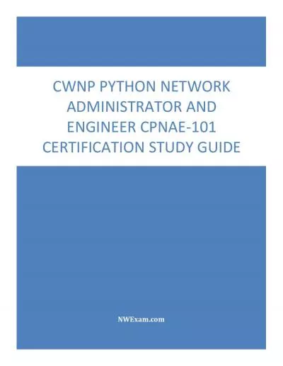 CWNP Python Network Administrator and Engineer CPNAE-101 Certification Study Guide